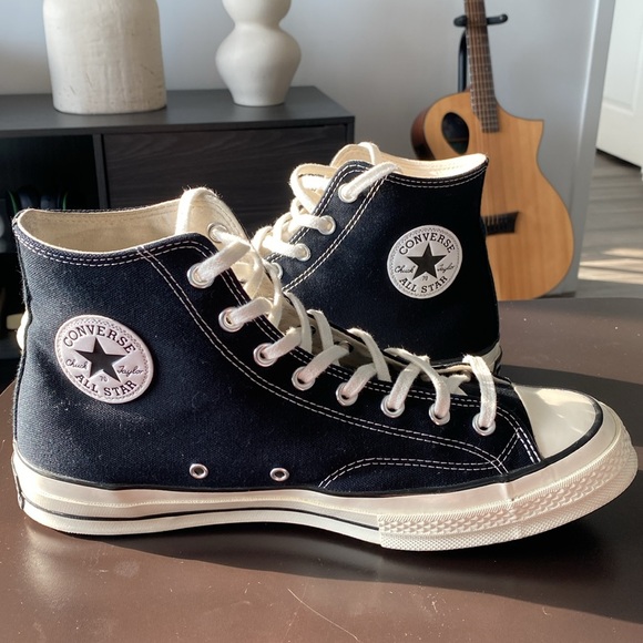 CONVERSE MEN'S CHUCK TAYLOR 70 HI TOP (MEN’S SIZE 11.5) BLACK/EGRET - Picture 8 of 9